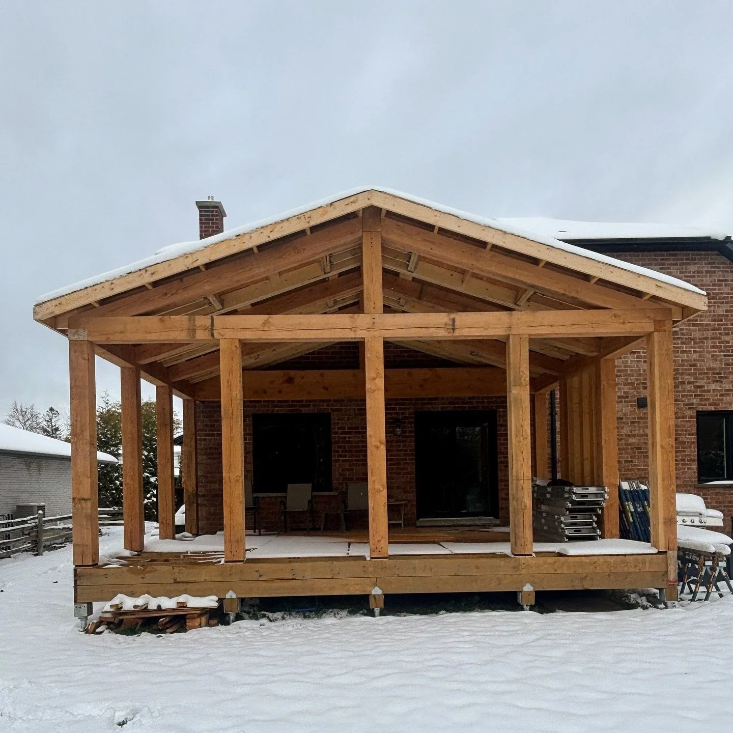 The screen room everyone dreams of underway.