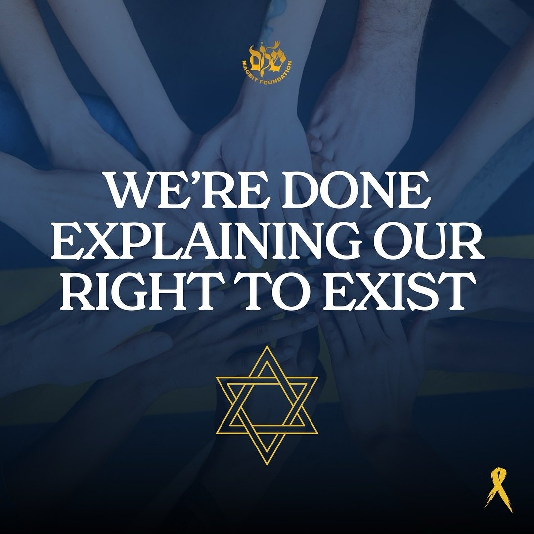 🇮🇱 WE&rsquo;RE DONE EXPLAINING OUR RIGHT TO EXIST 🇮🇱

Our right to live in peace, security, and freedom is not up for debate. As we face challenges, we stand firm in our identity, our resilience, and our unwavering commitment to protect our peopl