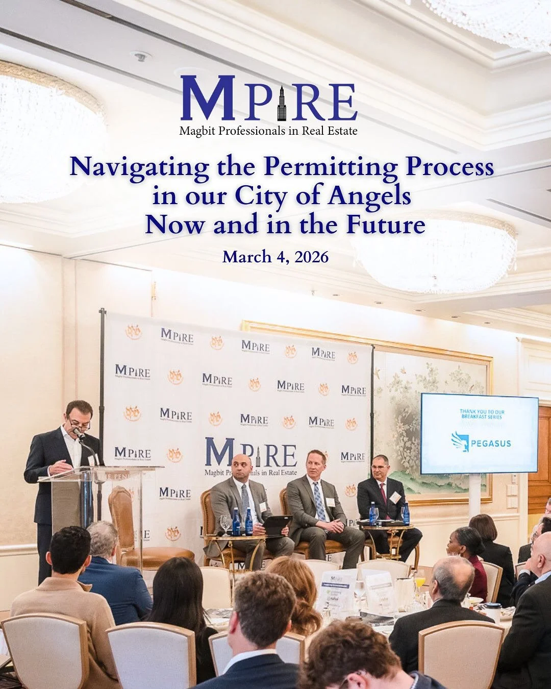 MPIRE&rsquo;s March Breakfast brought together leaders from LA Public Works, City Planning, Building &amp; Safety, and LADWP for a candid discussion on streamlining development and improving coordination across agencies.
Moderator: David Nahai, David