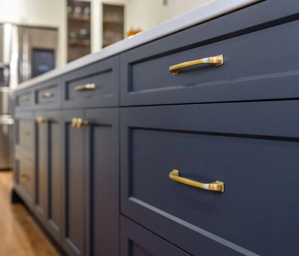 Merit Kitchens – Custom-Dark-Blue-Cabinets