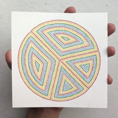 Rainbow Peace Sign ~ Original