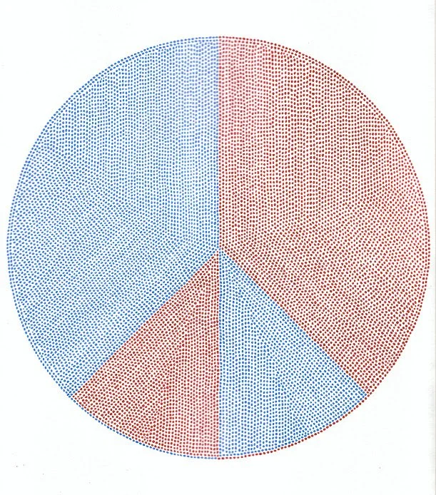 Red & Blue Peace Sign ~ Original