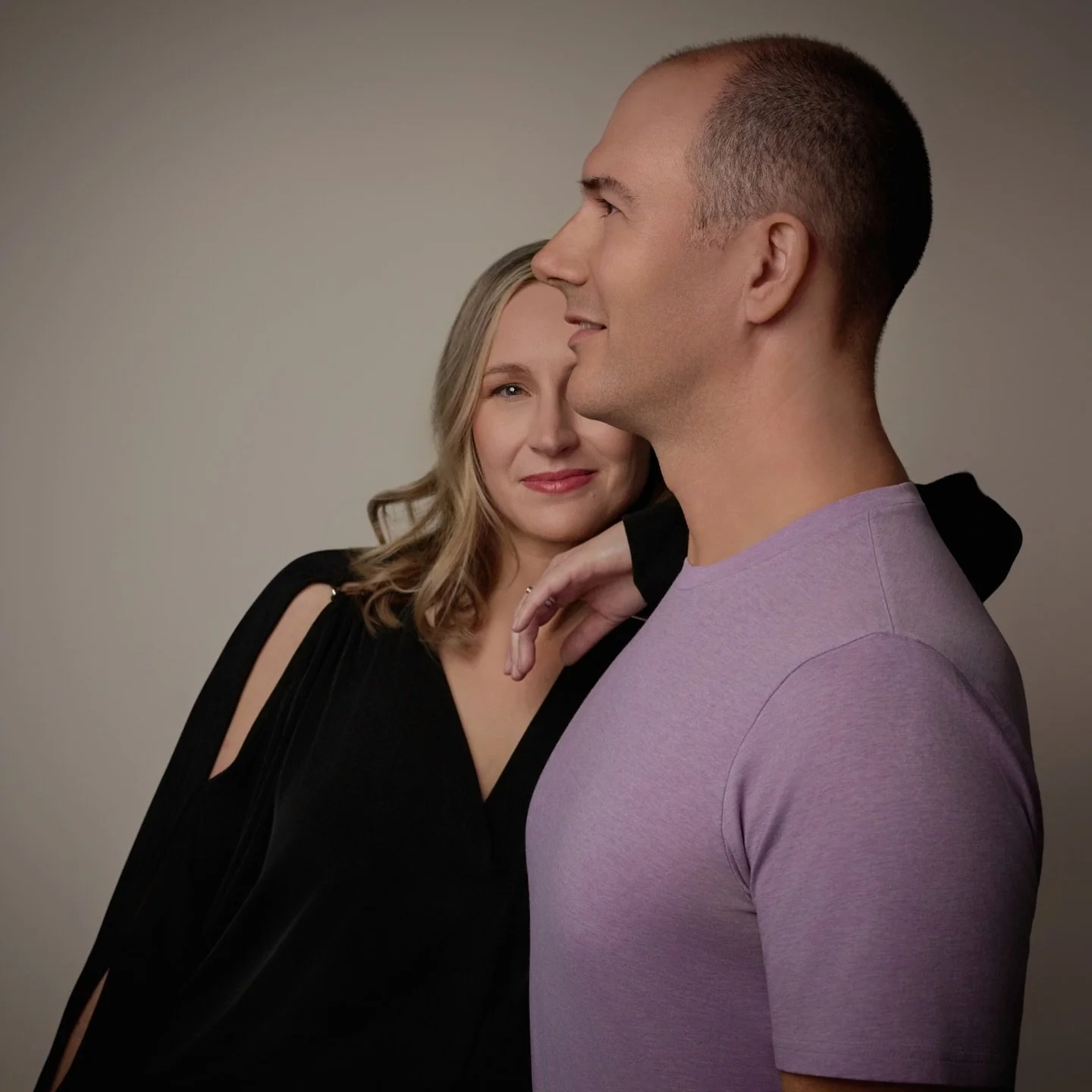 &ldquo;Music is the silence between the notes.&rdquo; &mdash; Claude Debussy

He looks ahead.
She listens from within it.

Somewhere between direction and stillness,
they find the same pulse.

Before a single note is heard.

Models: Tim &amp; Jocelyn