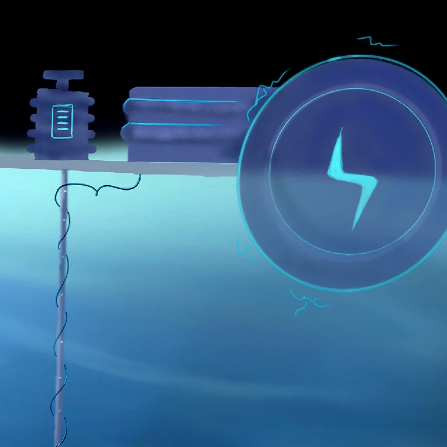 La mer est la principale source d&rsquo;&eacute;nergie des Jardins Lowen gr&acirc;ce &agrave; la pr&eacute;sence d'une centrale hydro&eacute;lectrique, o&ugrave; des turbines convertissent l&rsquo;&eacute;nergie mar&eacute;motrice en &eacute;lectrici