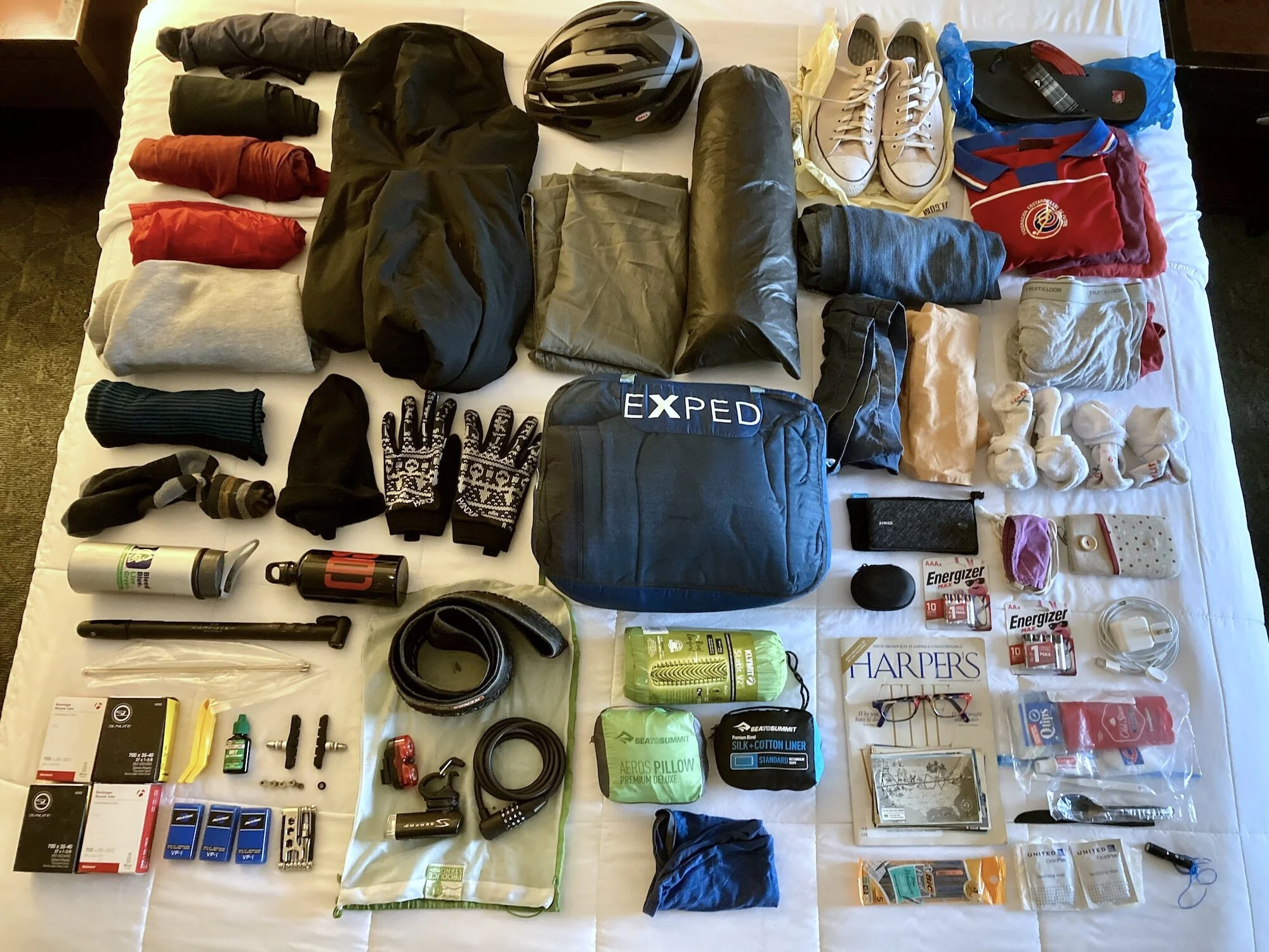 The whole enchilada (minus bike, panniers, and food)