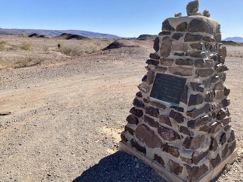 Cool monument to a pre-Columbian trail that Native Americans used to travel from the Colorado River to Lake Coachella