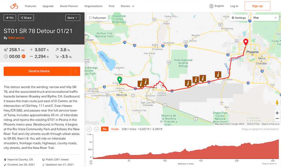 Adventure Cycling’s detour through Yuma