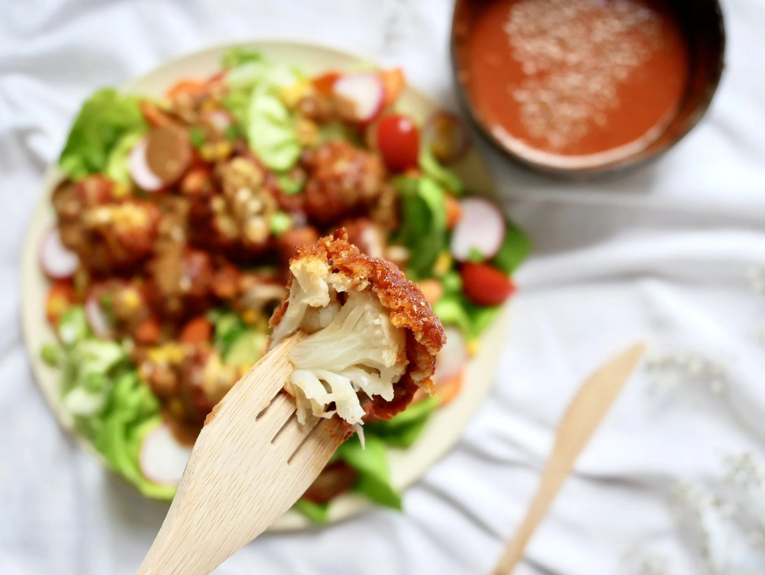 Knusprig-Pikante Blumenkohl-"Wings" (vegan)