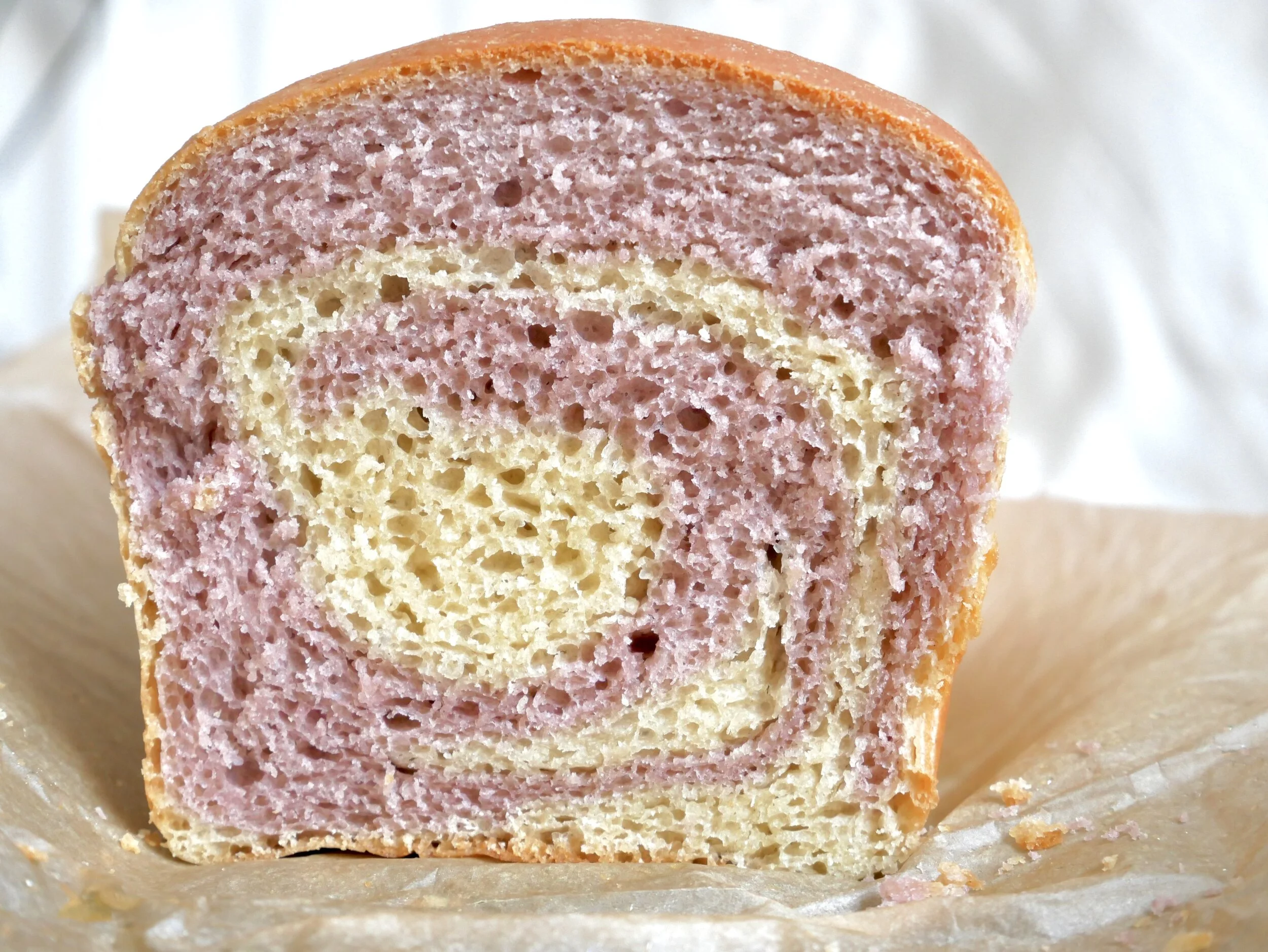 Vegan (super fluffy!) Raspberry Swirl Bread 