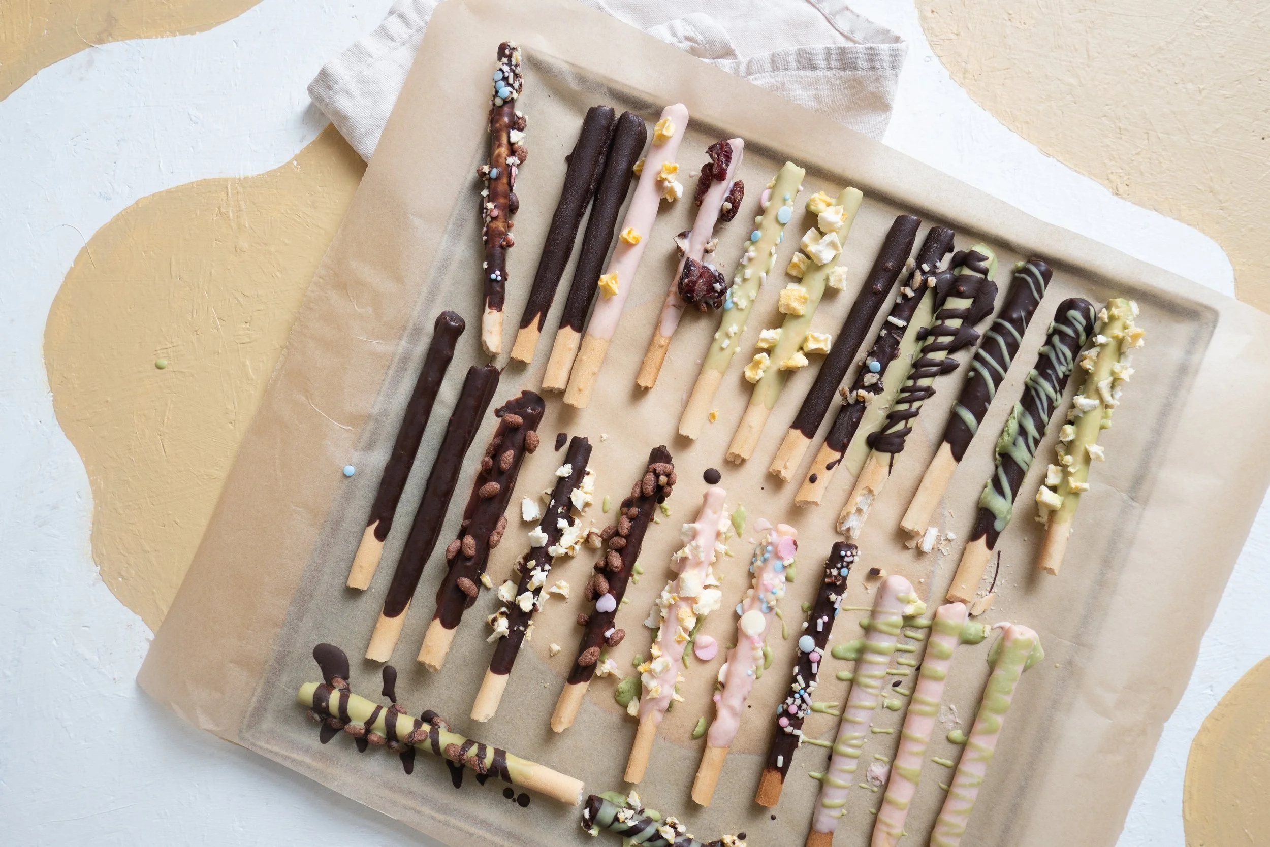 Vegane 'Pepero'-Sticks (Selbstgemachte Schoko-Grissini)