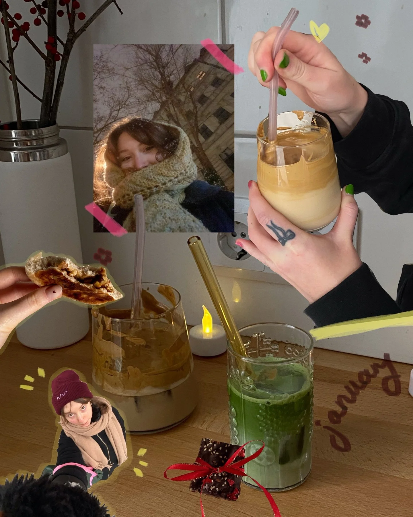 mini 25 collage momentttt 💫🌃 embracing empty space and restricting myself to only a couple pictures so I actually make it past june this time lol happy ny (((: 
.
#2025 #digitalart