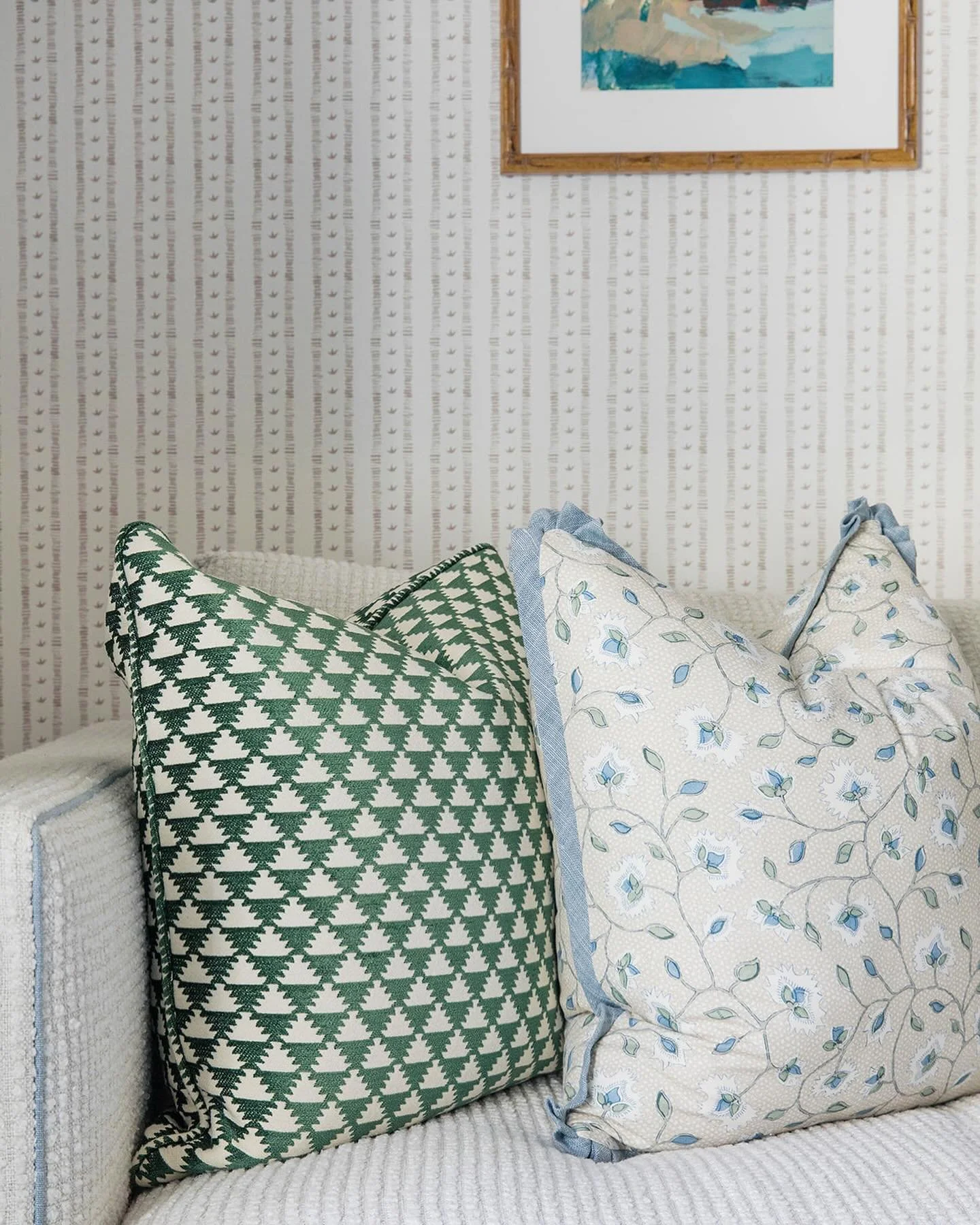 New pillows are a great way to freshen up a room without completely changing everything. Custom pillows really elevate a space - yes, they&rsquo;re an investment, but there&rsquo;s just no comparison. You can almost guarantee there will be plenty of 