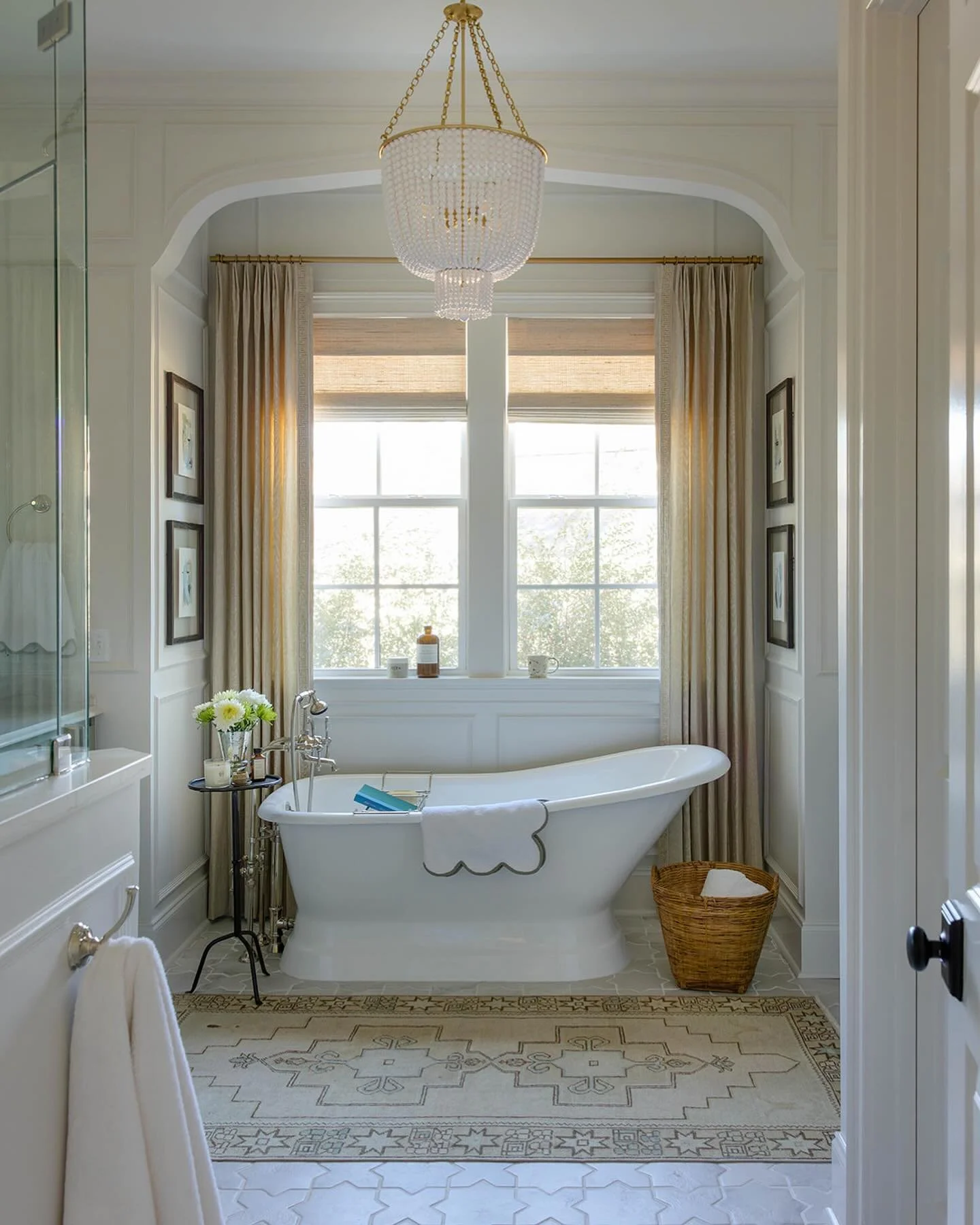 A peek into my master bathroom remodel we completed last year with @southpointebuilders 👀 I&rsquo;ll share all the details soon!