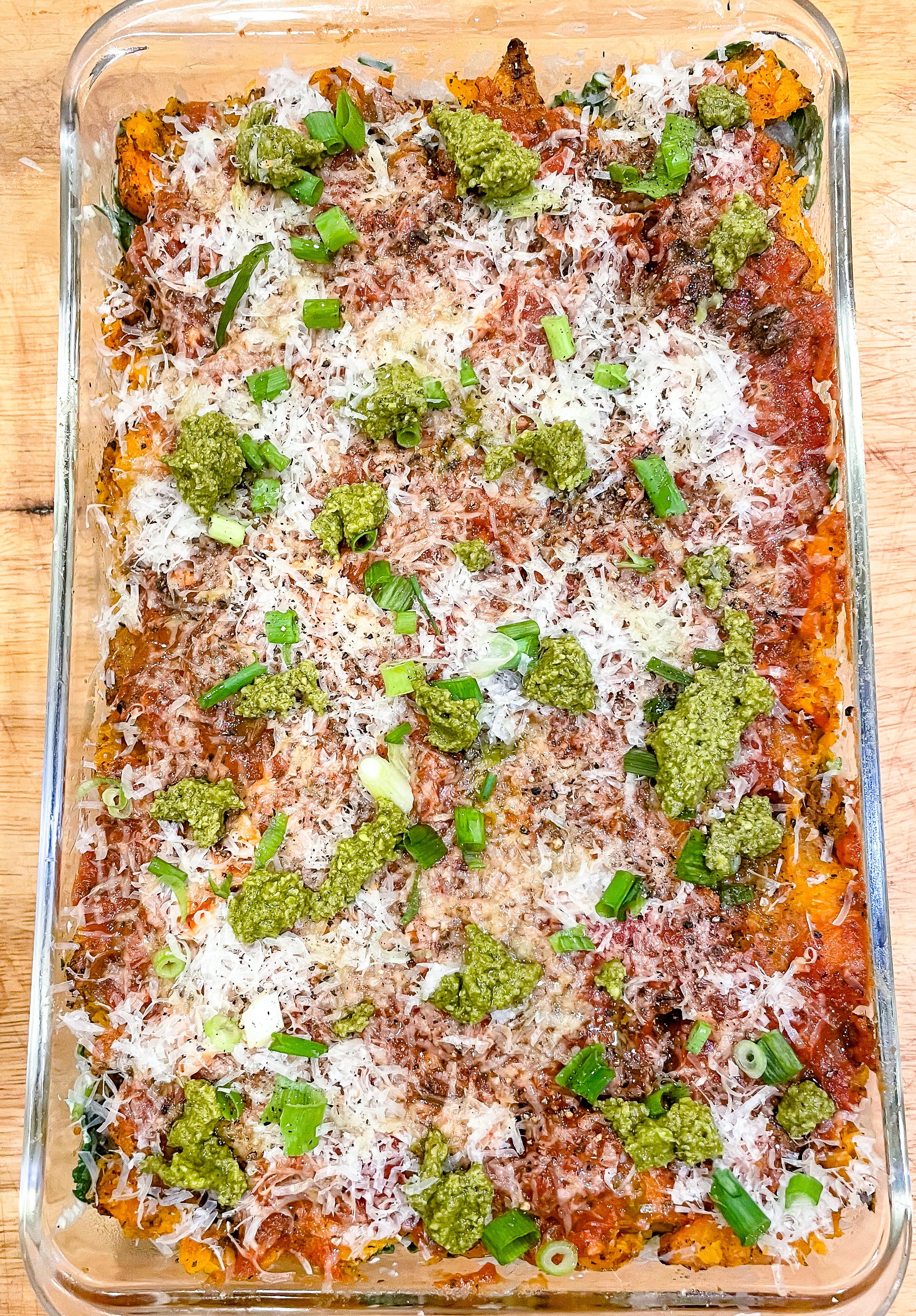 butternut squash and spinach lasagna