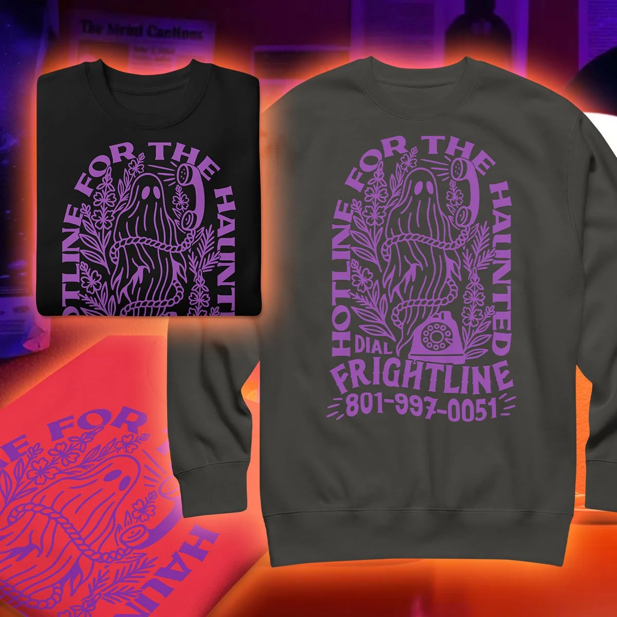 unisex cute ghost sweater