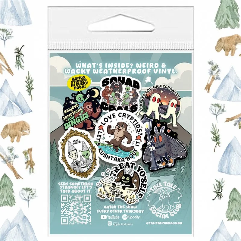 cool cryptid themed sticker packs