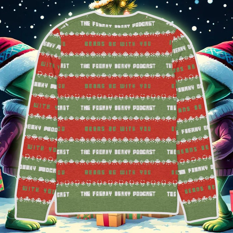 funny alien ugly christmas sweater