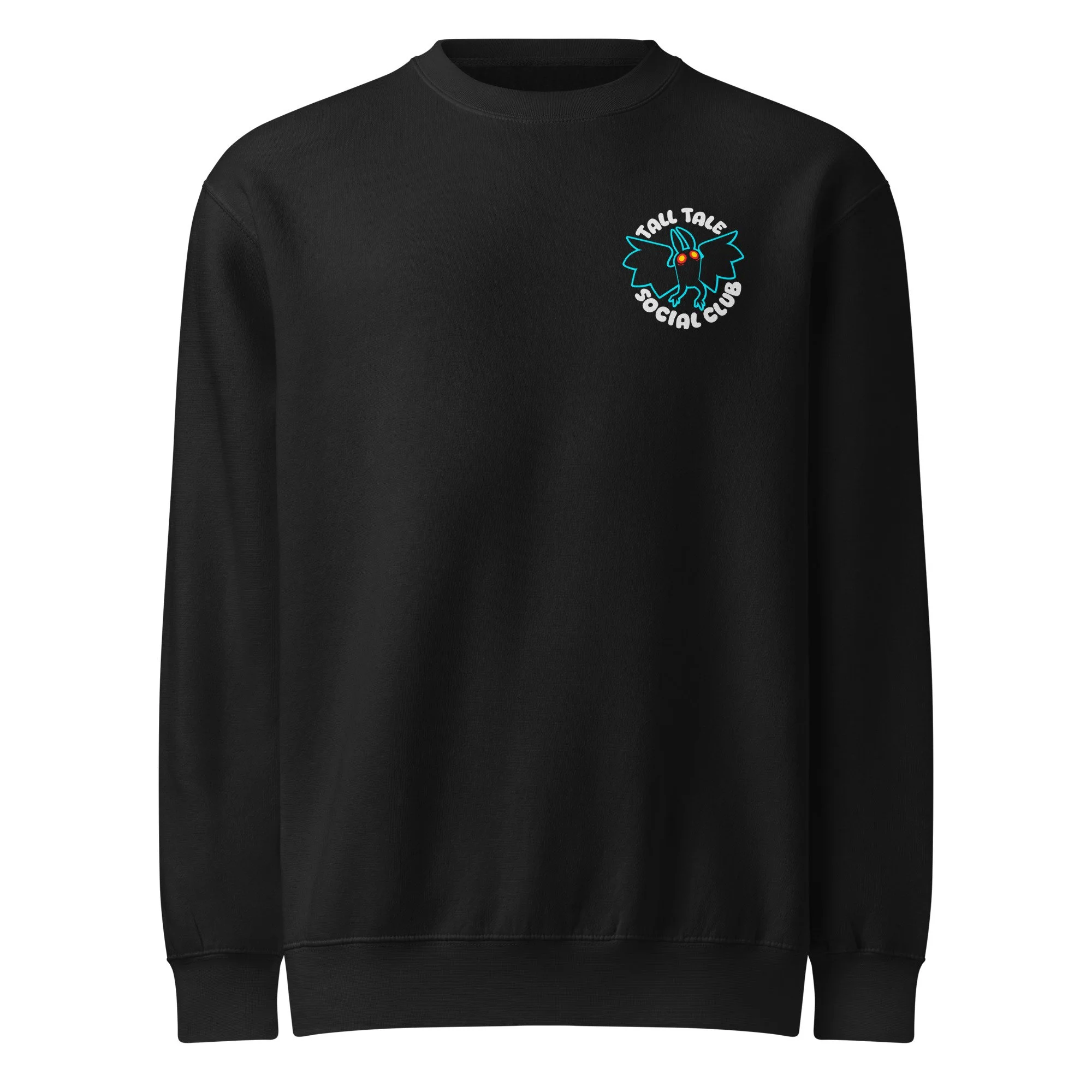 black tall tale social club crewneck sweater
