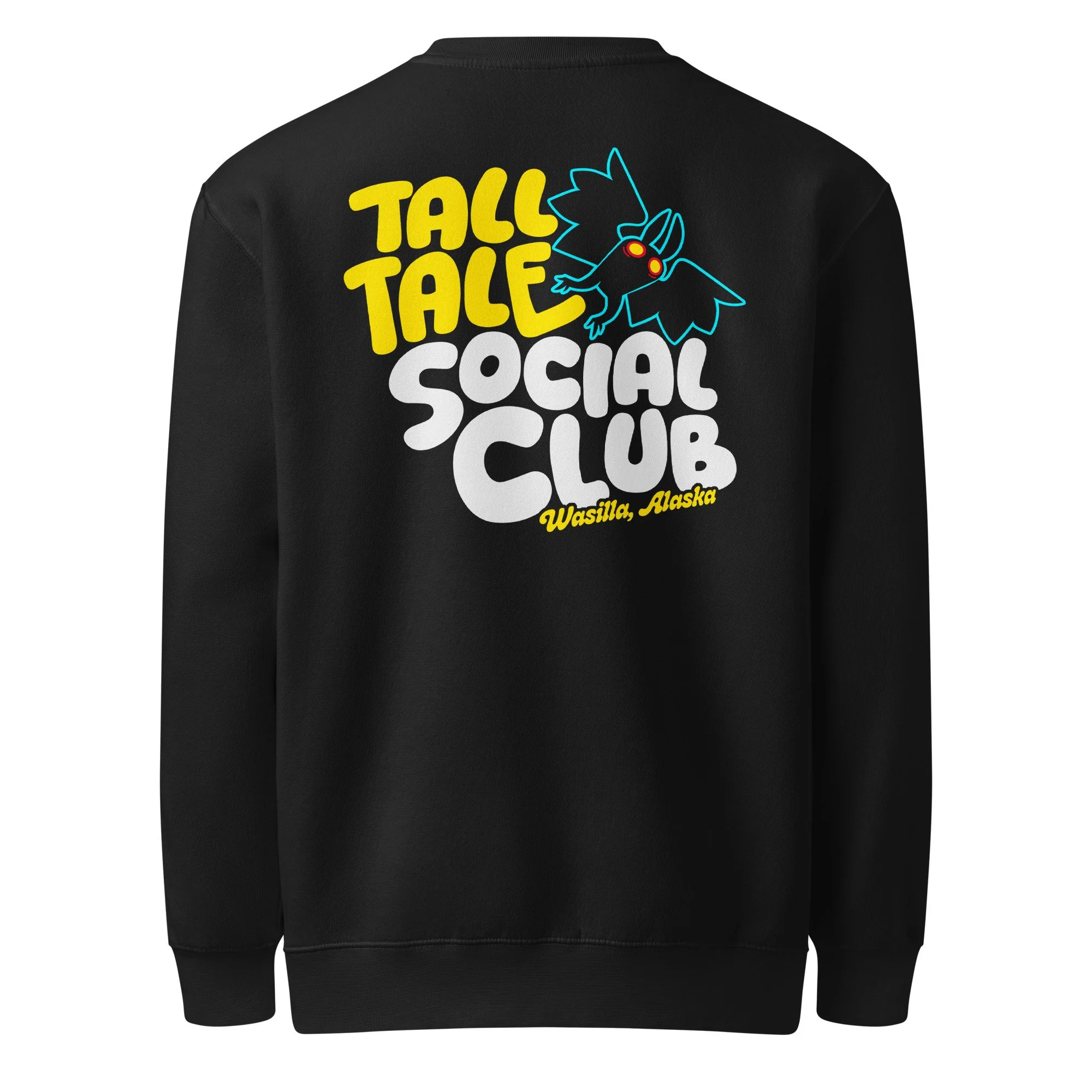black tall tale social club crewneck sweater