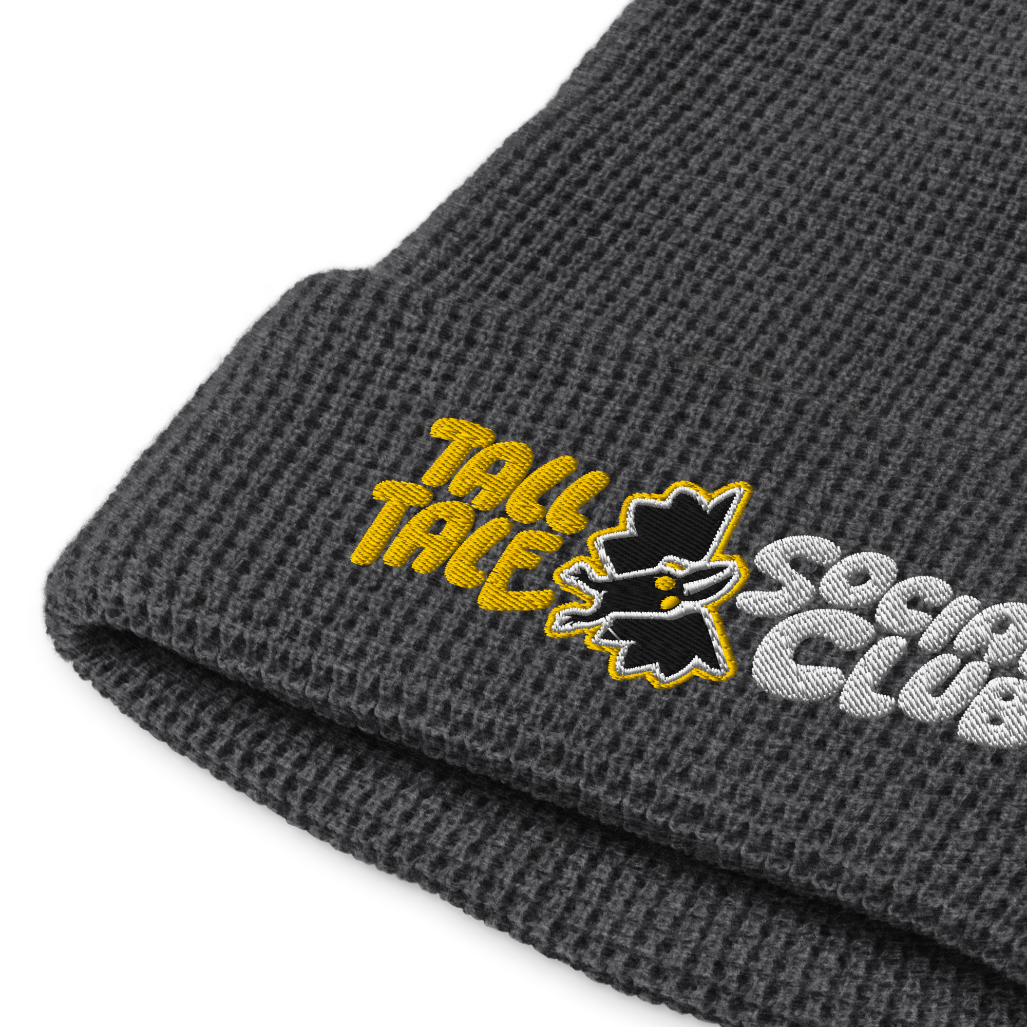 tall tale social club waffle knit beanie  grey