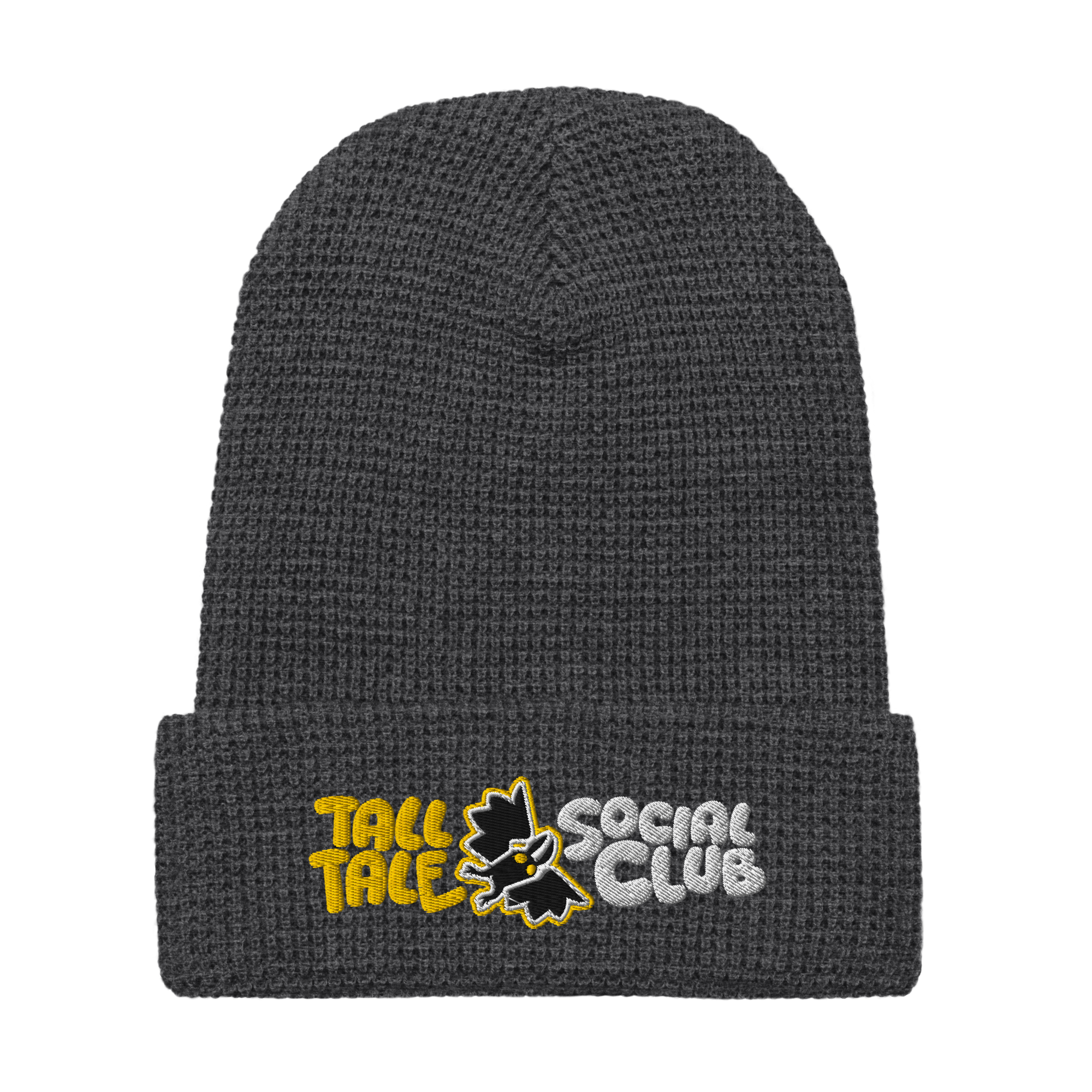 tall tale social club waffle knit beanie charcoal