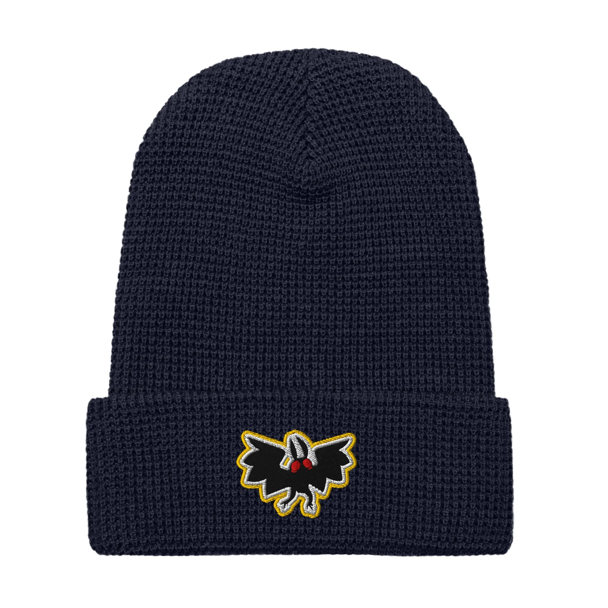 navy mothy beanie