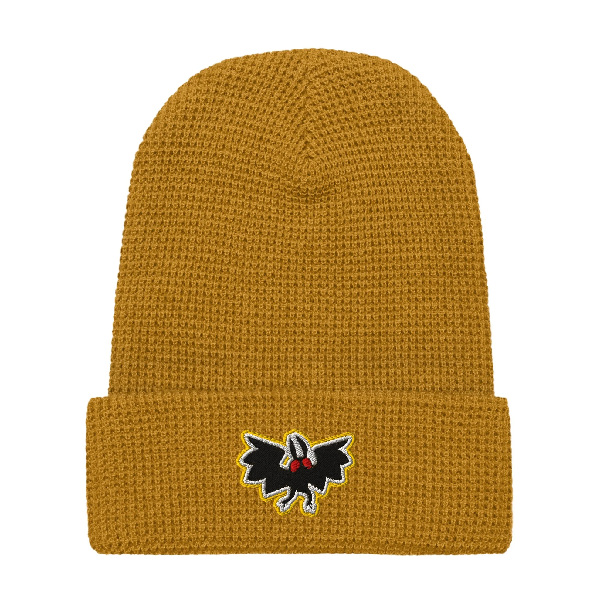 camel yellow mothy beanie