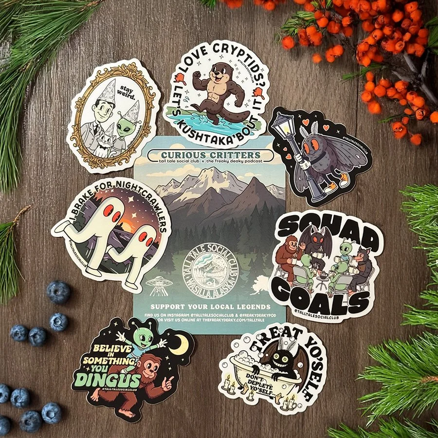 cryptid laptop stickers