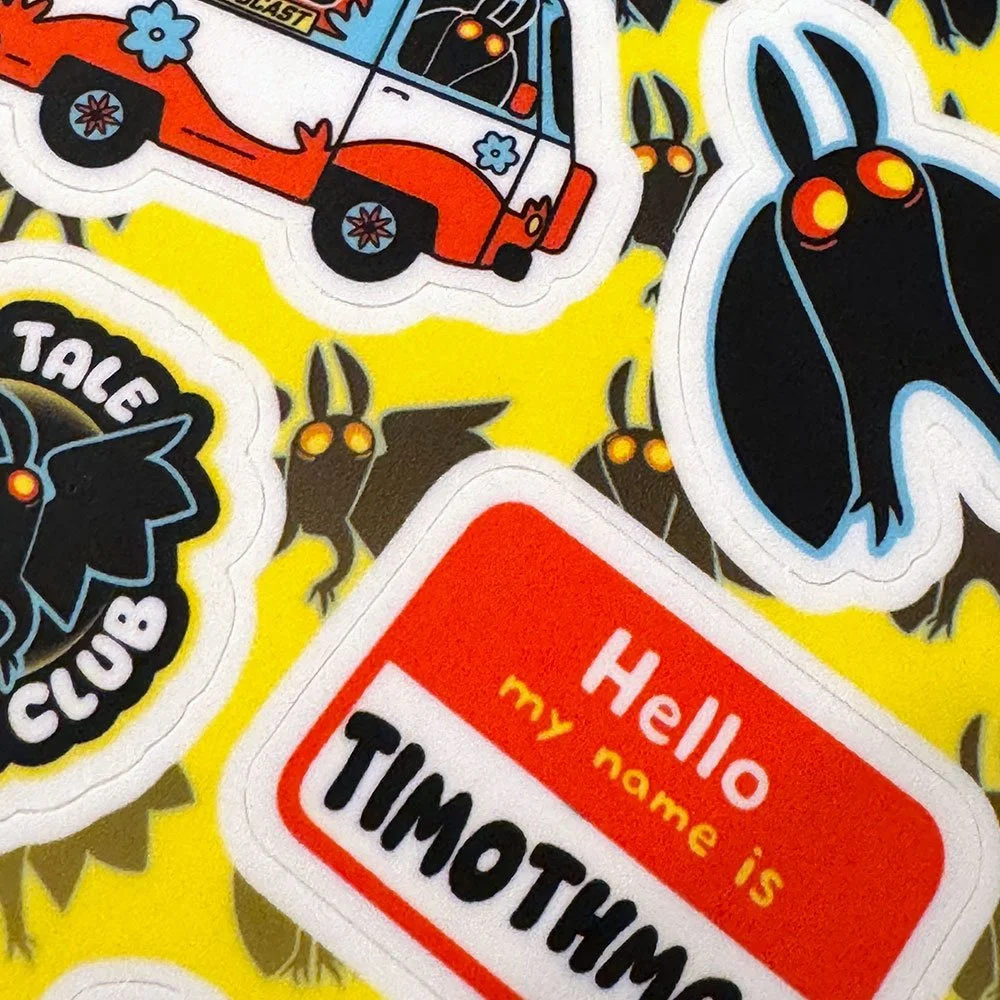 mothman sticker sheet