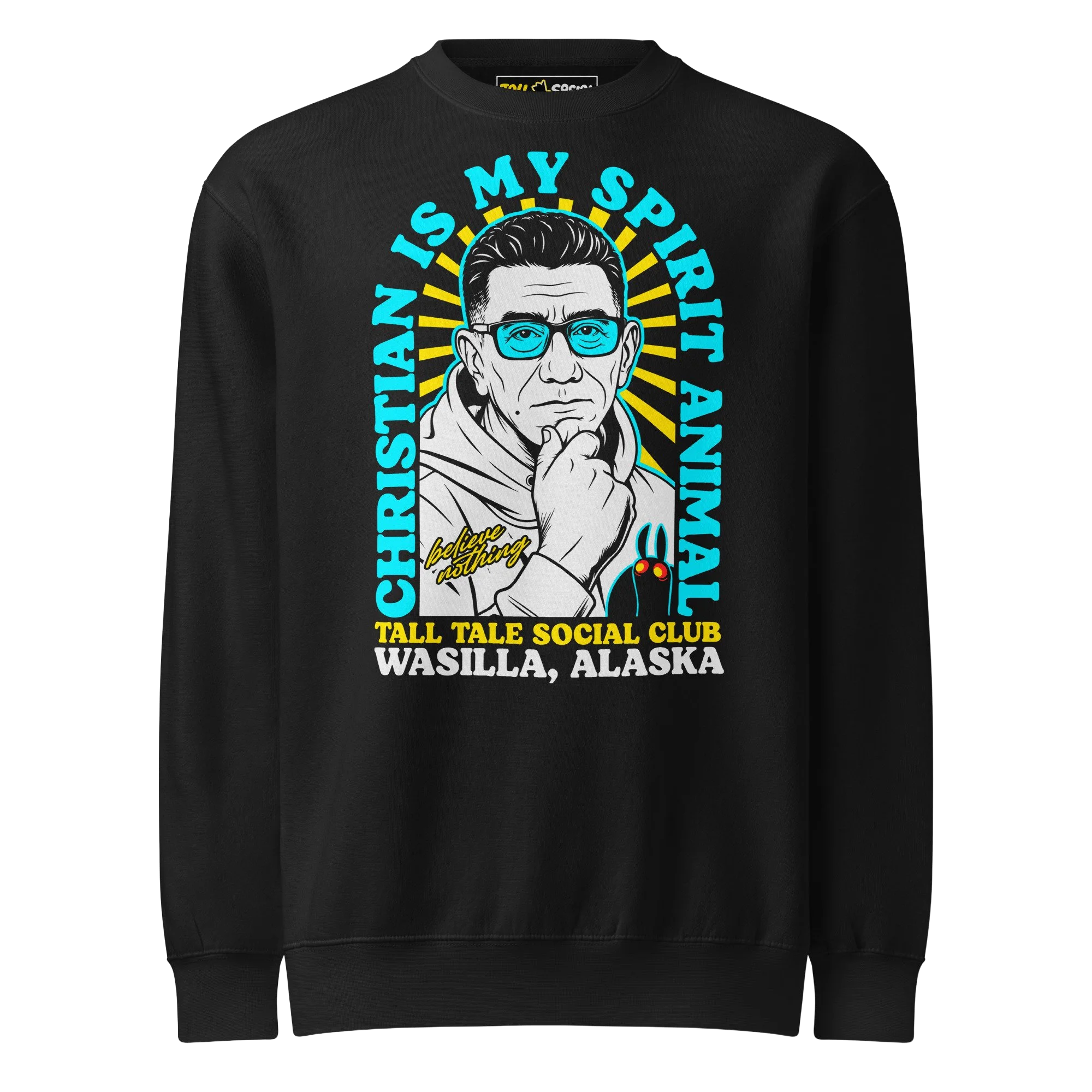 tall tale social club christian sweater