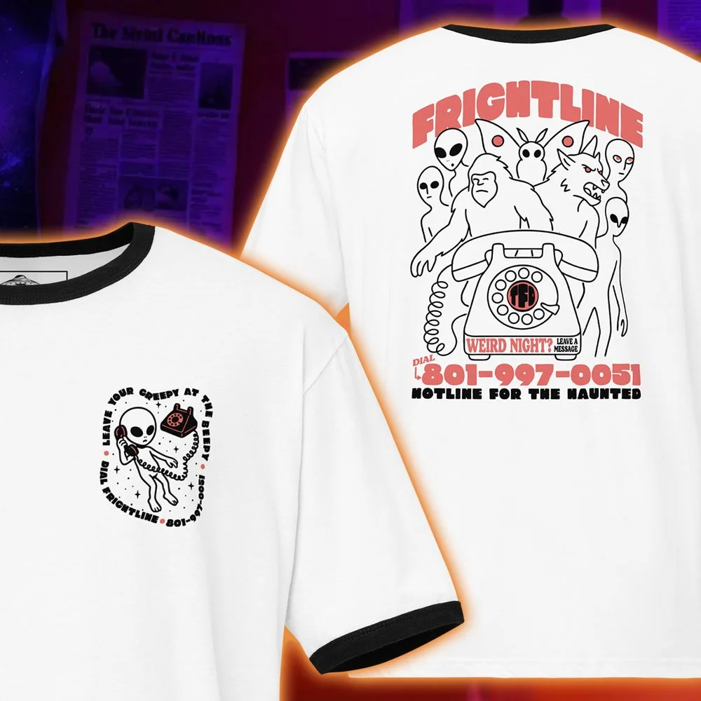 frightline ufo paranormal ringer tee