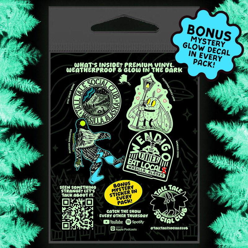 The Glow Getters (Glow In Dark Cryptid Sticker Pack)