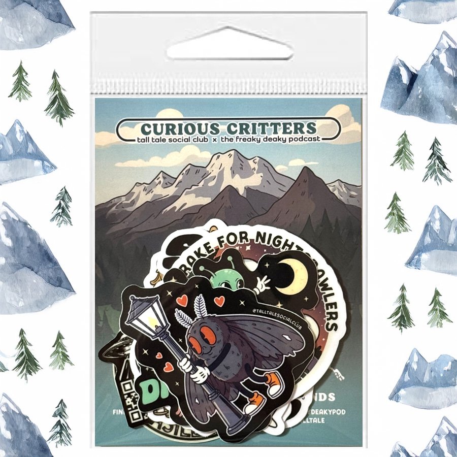 retro cryptid sticker pack