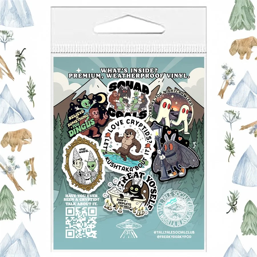 cool cryptid themed sticker packs