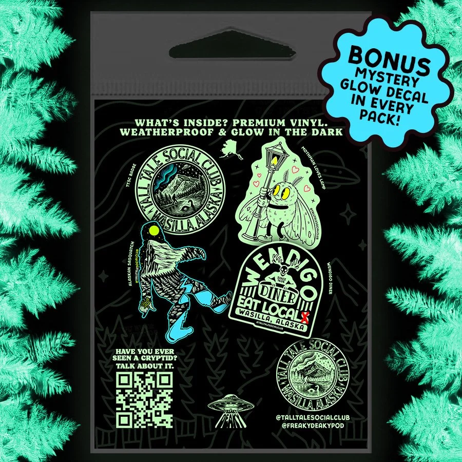 glow in the dark bigfoot stickers