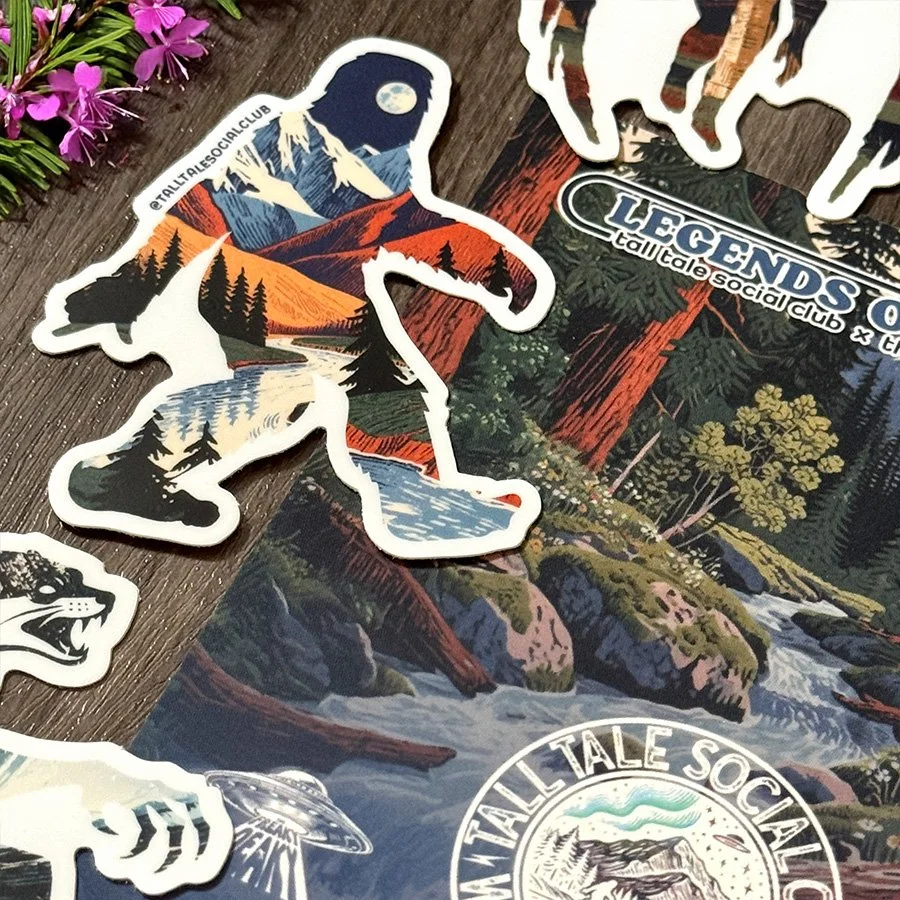cryptid water bottle stickers