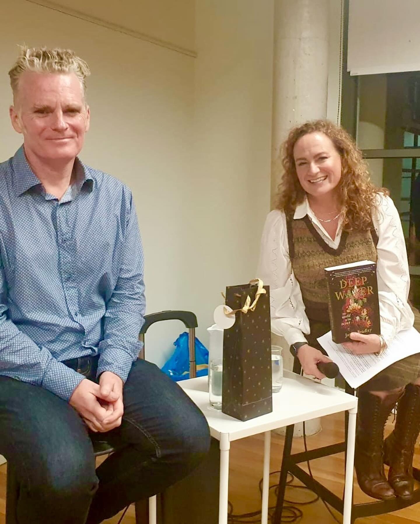 Such a pleasure to be in conversation with a writer like James Bradley @ghostspecies at @avaloncommunitylibrary last night. His latest book #DeepWater is revelatory, moving and generally surprising in so many ways, I&rsquo;m in awe at what he&rsquo;s