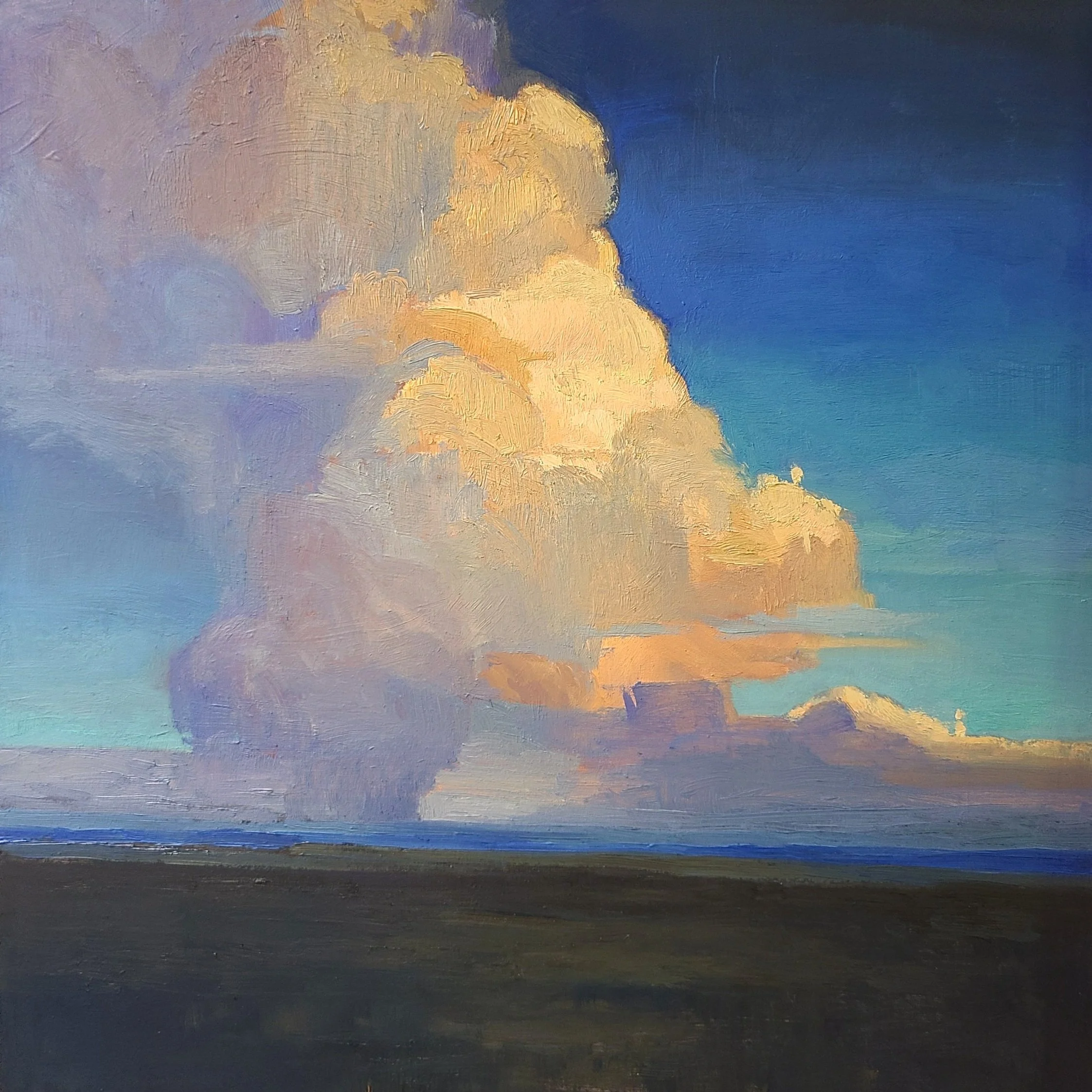 After Hours
16" x 16" 
oil on birch panel