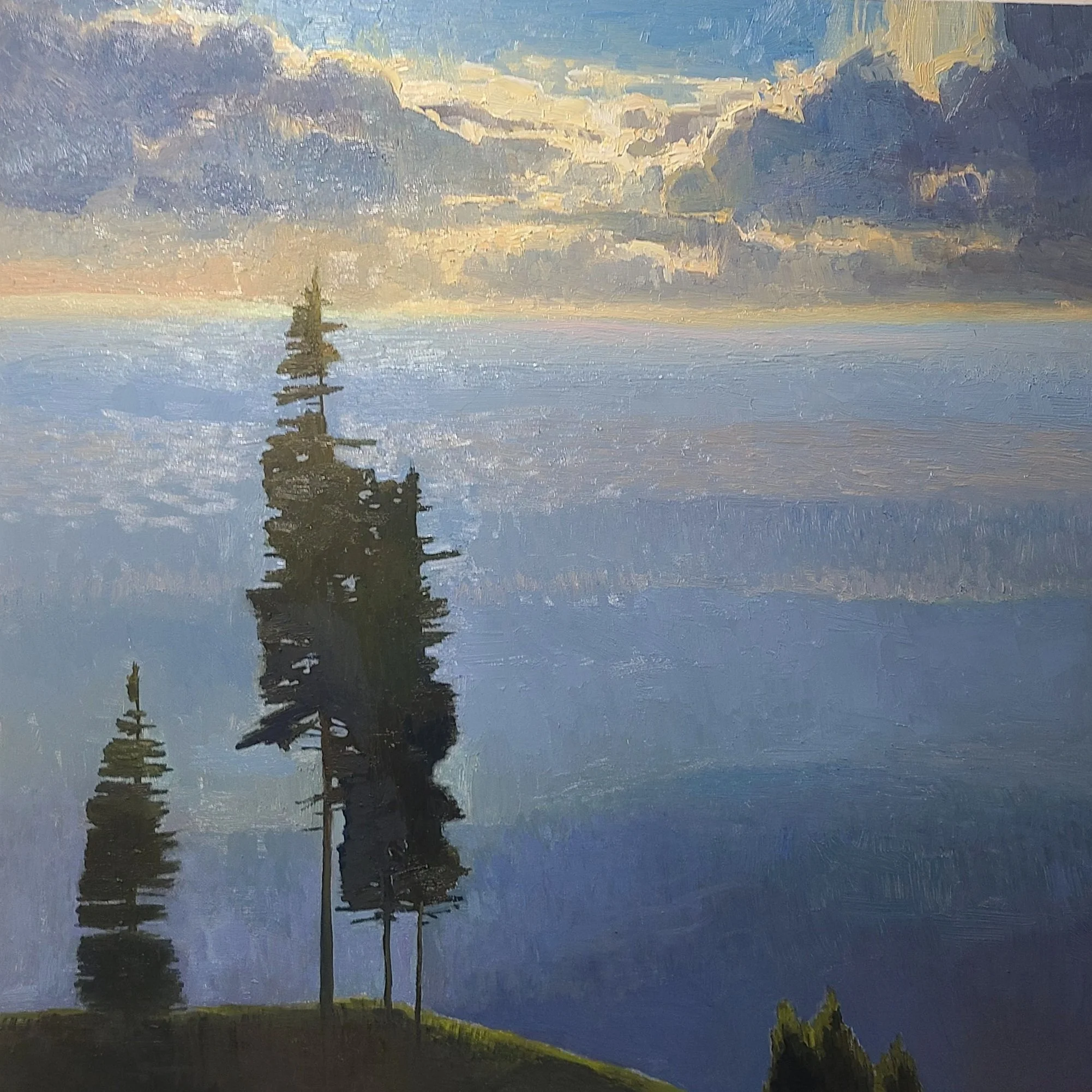 Butte Skyline
16" x 16" 
oil on birch panel