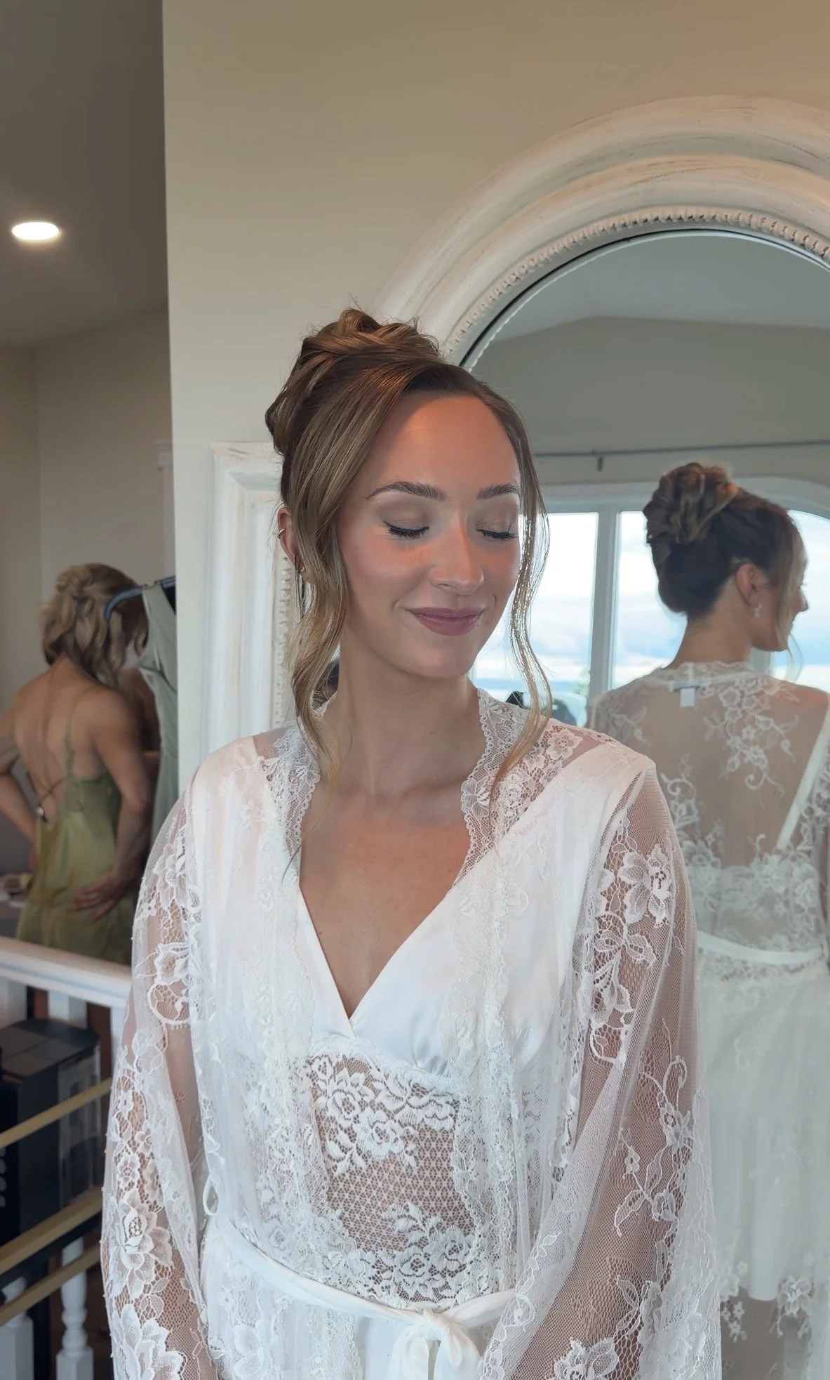 Bridal Hair at Hilltop Wedding Center in Sylvan Lake | Romantic Bridal Updo