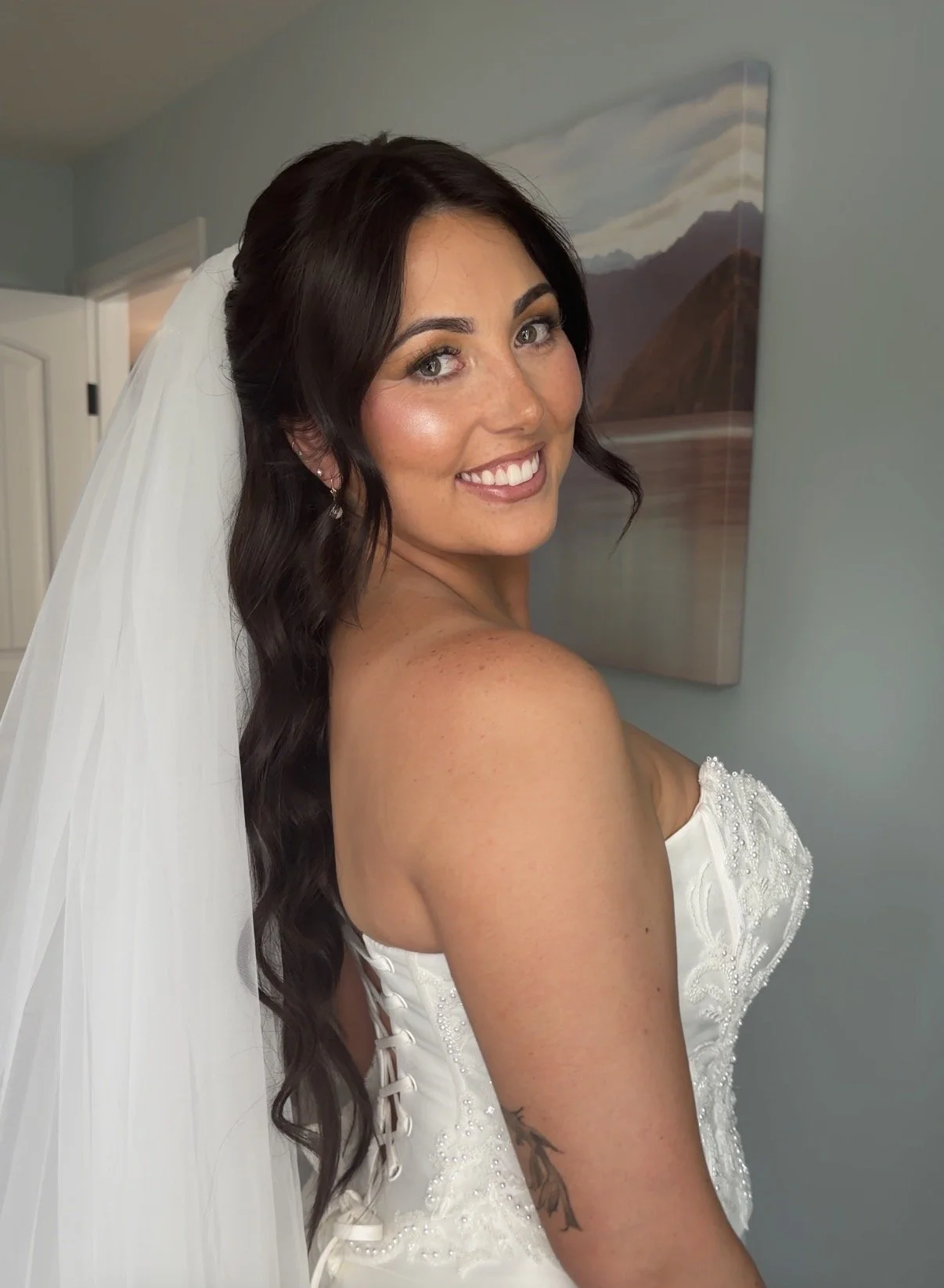 Elegant Bridal Hair at 52 North Wedding Venue | Central Alberta Bridal Hairstylist