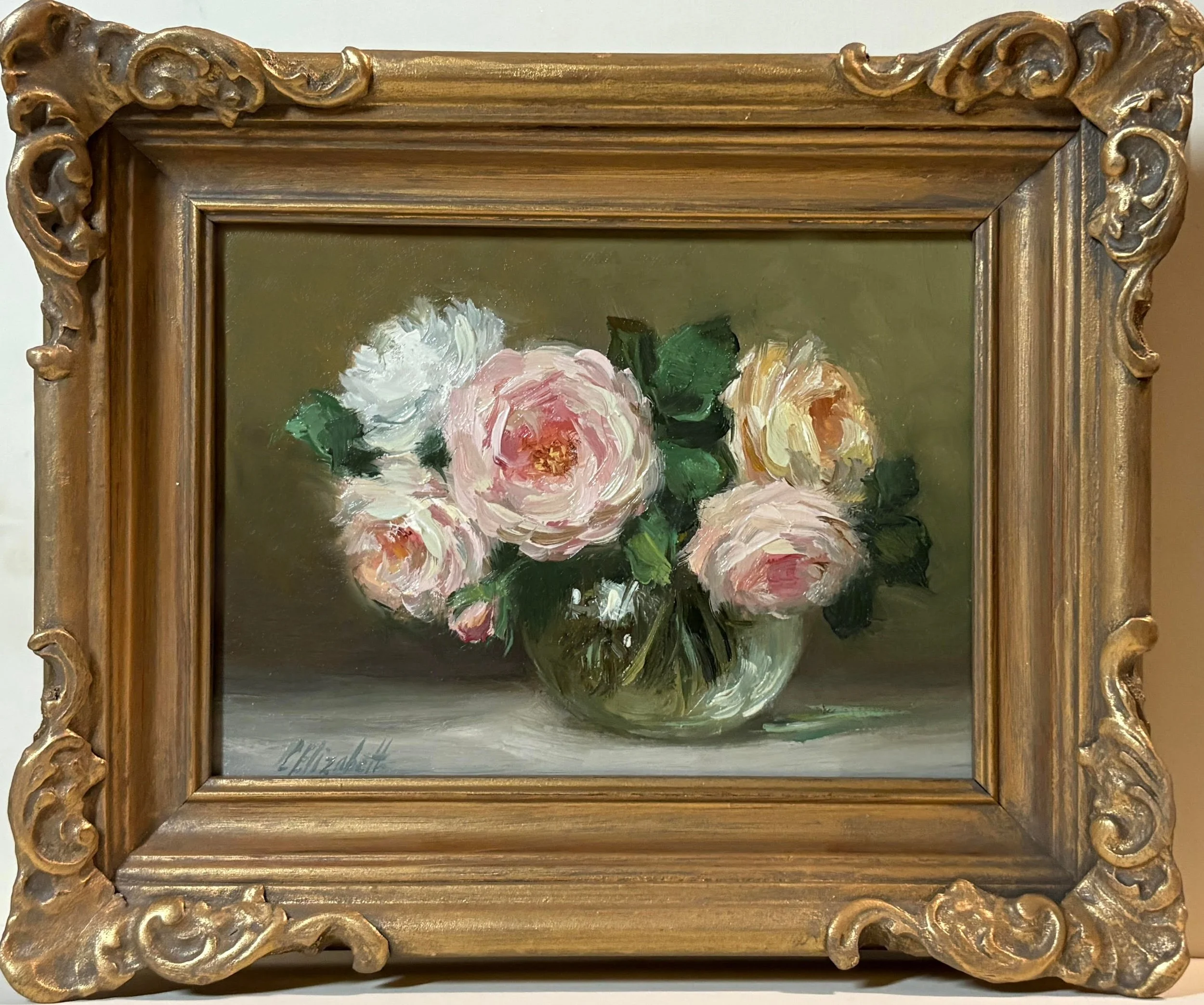 Roses in Winter, Oil Painting