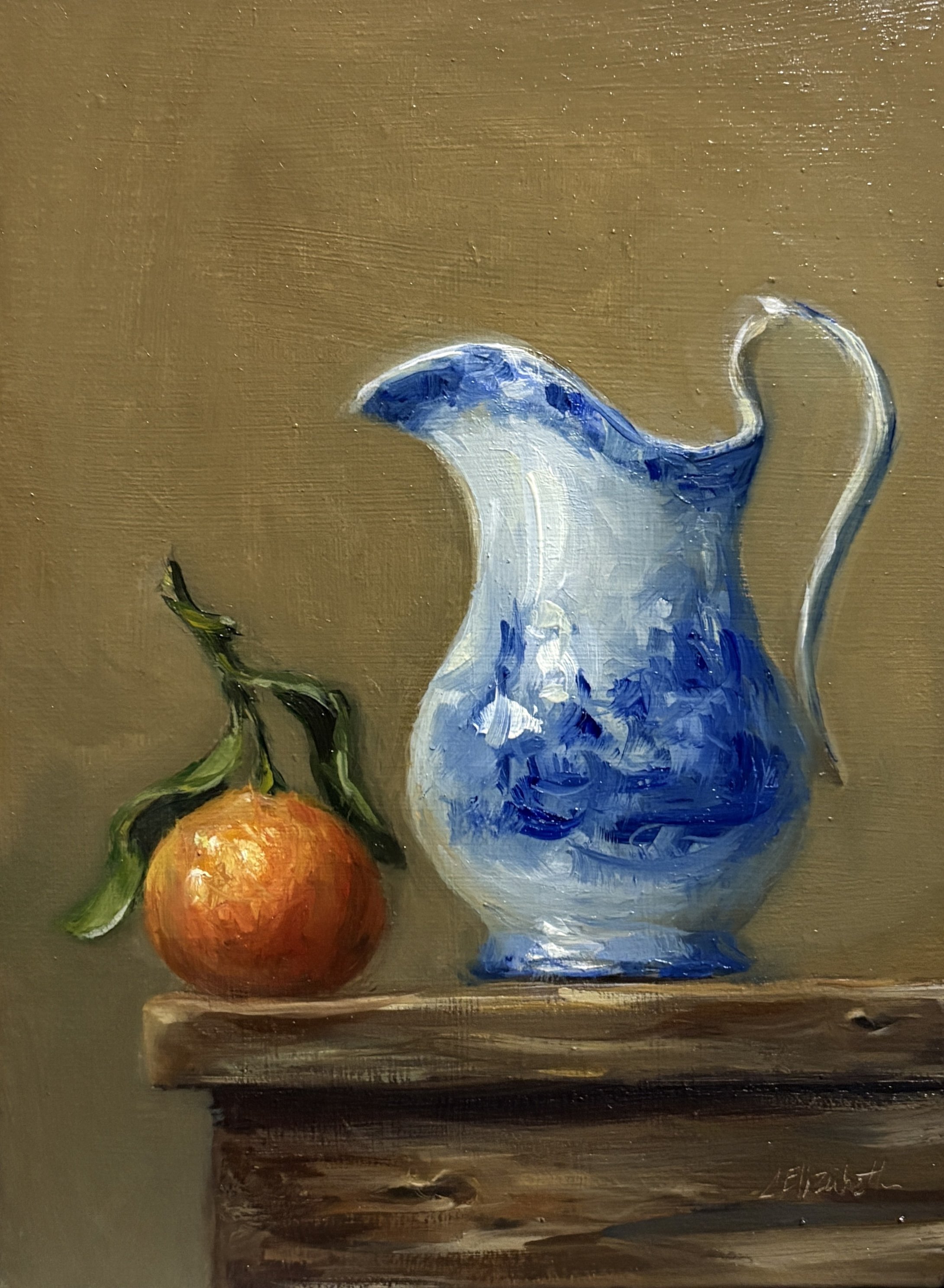 Blue and White Pitcher with Tangerine.jpg