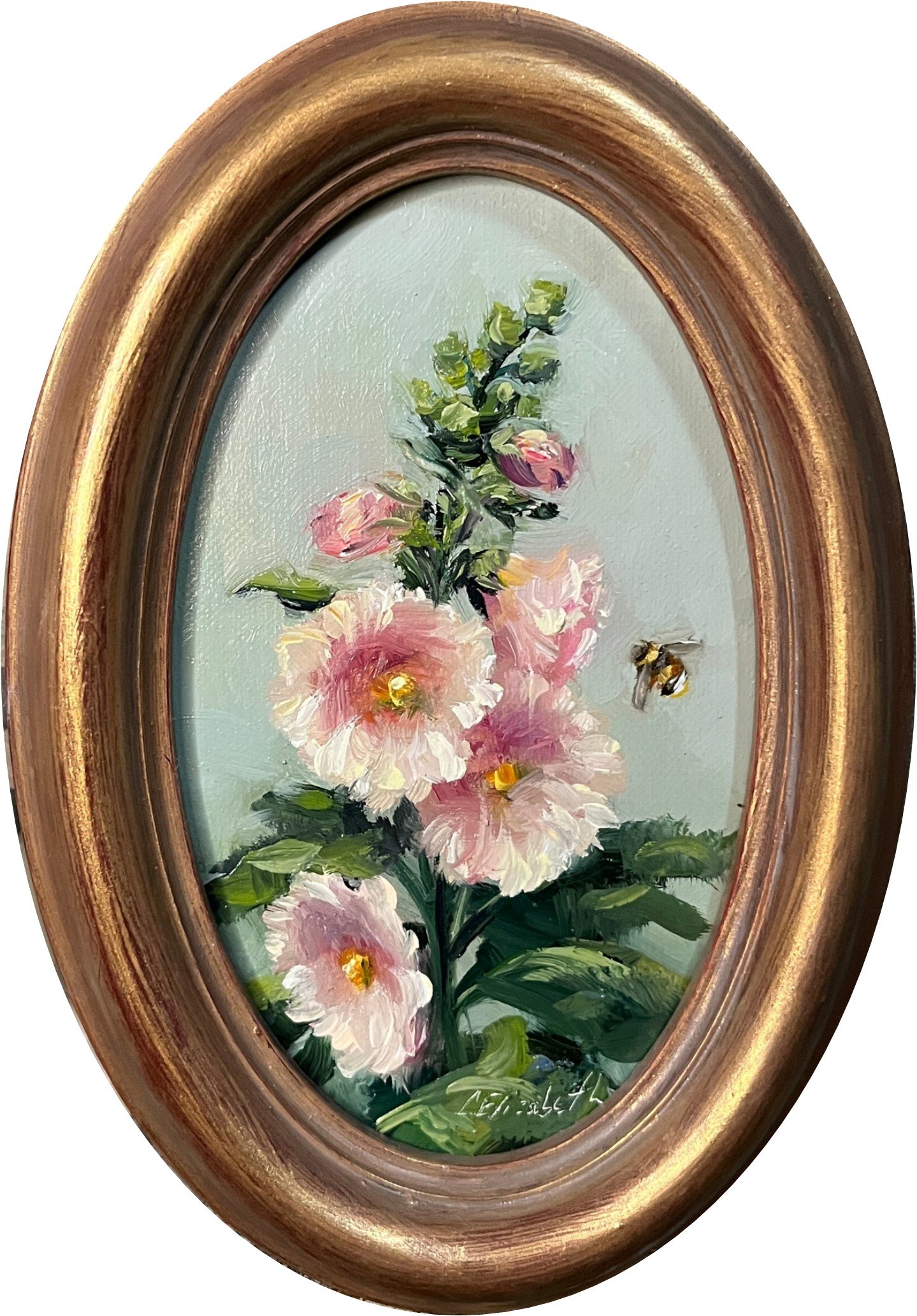 VM March April Bumblebee and Hollyhocks 4-5x3.jpg