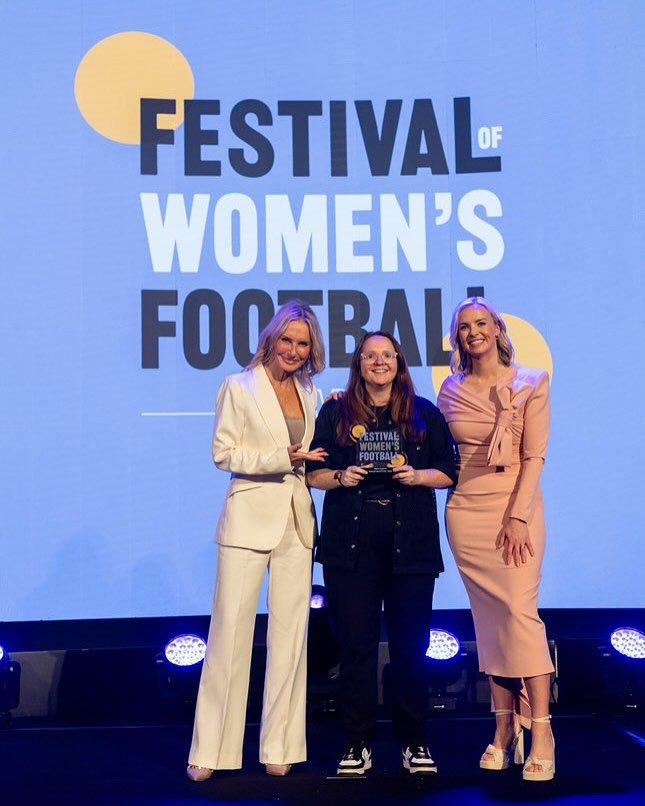 🎉🏆 Grassroots Club of the Year 🏆🎉

We are absolutely honoured to have been crowned winners at the @festivalofwomenfootball awards, hosted by @shebahn_ 

For our independent club to be recognised by a judging panel made up of professional industry