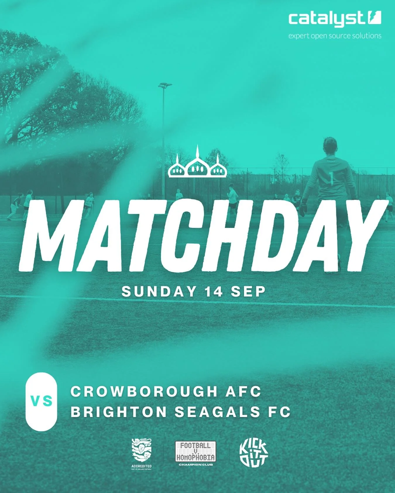 14/09/25 MATCHDAY

🆚 Crowborough AFC
🏟 Away - Charles Century Community Stadium
⏰ KO 2pm
🏆 SCWGFL Championship

Thanks to our team sponsors:
⚽️🤝 Catalyst
👕🤝 @the.joker.brighton