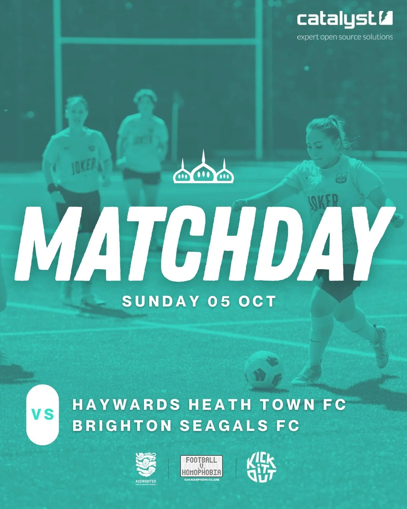 05/10/25 MATCHDAY

🆚 Haywards Heath Town
🏟 Away - Hanbury Stadium
⏰ KO 2pm
🏆 SCWGFL Championship

Thanks to our team sponsors:
⚽️🤝 Catalyst
👕🤝 @the.joker.brighton