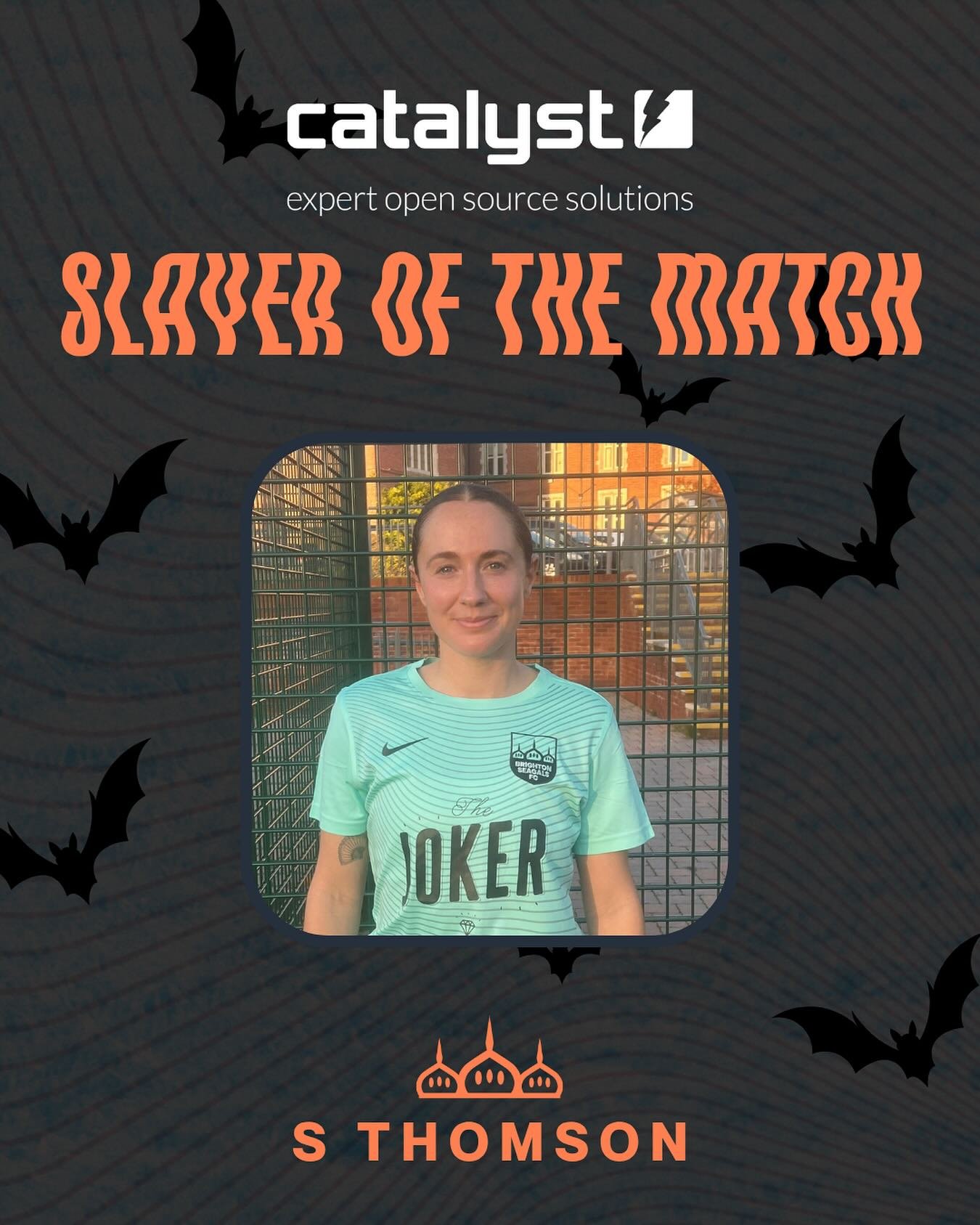🎃 02/11/25 SLAYER OF THE MATCH 👻
🤩 S Thomson
🤝 Sponsored by Catalyst