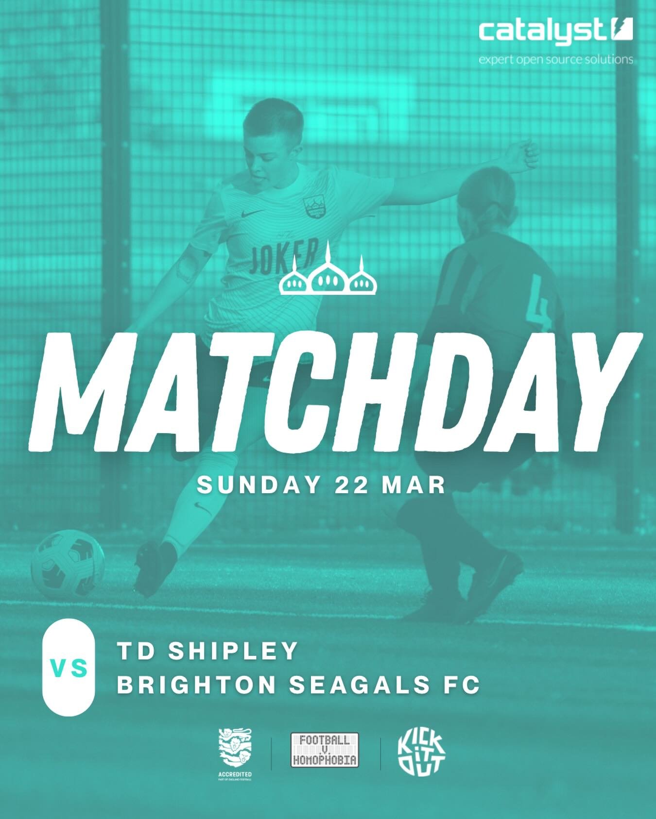 22/03/26 MATCHDAY INFO

🆚 TD Shipley
🏟 Away - TD Shipley FC, Horsham
⏰ KO 2pm
🏆 SCWGFL Championship

Thanks to our team sponsors:
⚽️🤝 Catalyst
👕🤝 @the.joker.brighton

📸 @bx_creative_