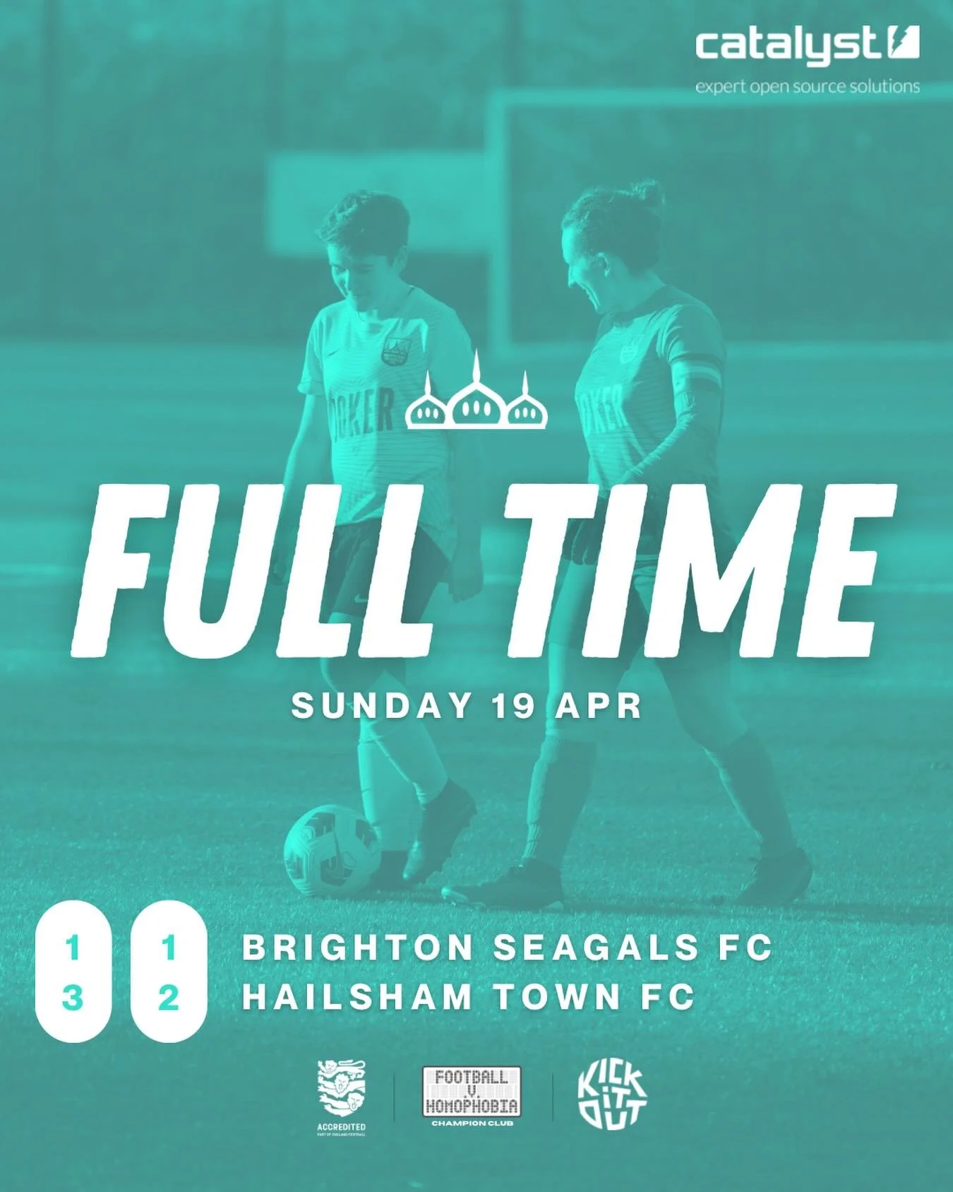 19/04/26 DOUBLE HEADER RESULTS

1️⃣ Brighton Seagals FC 
3️⃣ Hailsham Town FC
⚽️ Katie

2️⃣ Hailsham Town FC 
1️⃣ Brighton Seagals FC 
⚽️ Maisie
🅰️ Jasia

Thanks to our team sponsors:
⚽️🤝 Catalyst
👕🤝 @the.joker.brighton

📸 @bx_creative_